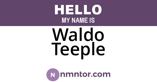 Waldo Teeple