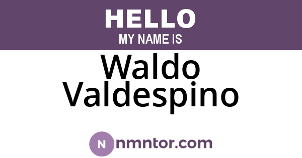 Waldo Valdespino