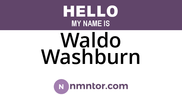 Waldo Washburn