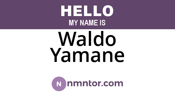 Waldo Yamane