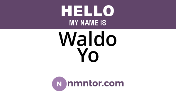 Waldo Yo