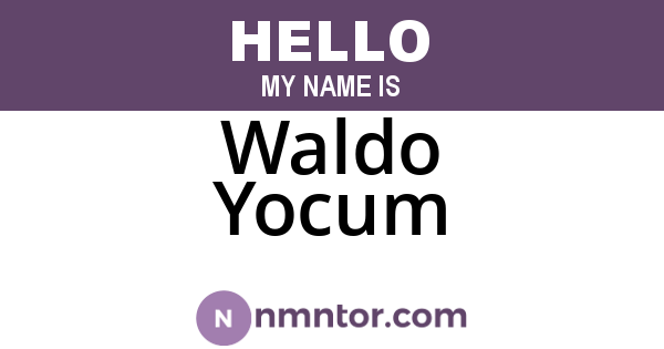 Waldo Yocum