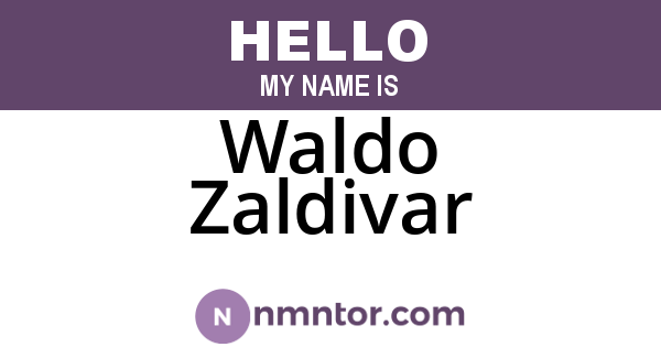Waldo Zaldivar