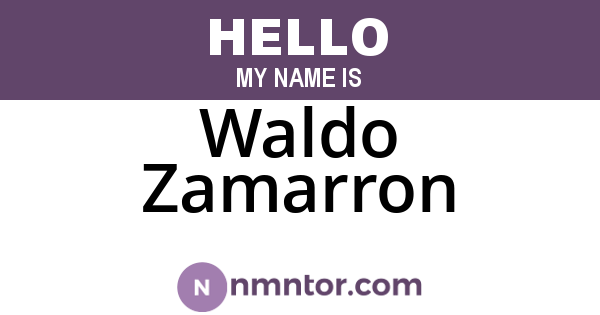 Waldo Zamarron