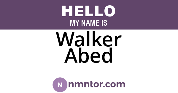 Walker Abed