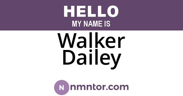 Walker Dailey