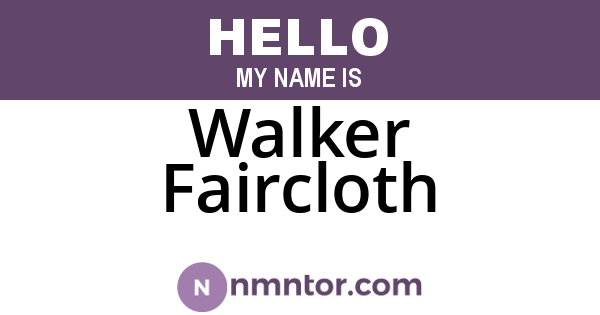 Walker Faircloth