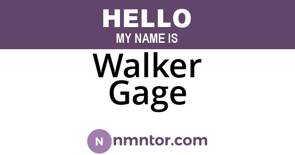 Walker Gage