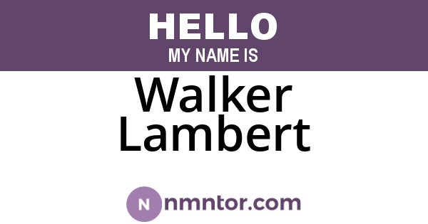 Walker Lambert