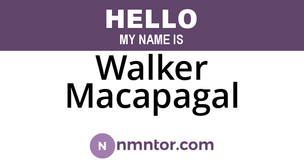 Walker Macapagal