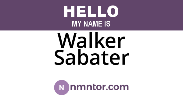Walker Sabater