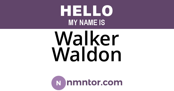 Walker Waldon