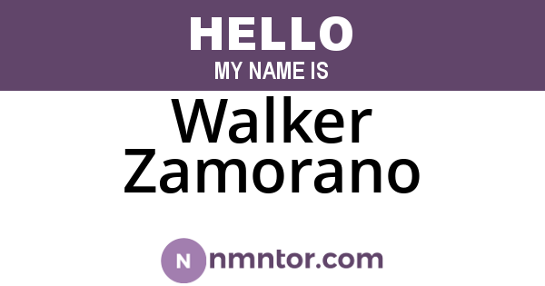 Walker Zamorano