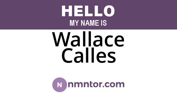 Wallace Calles
