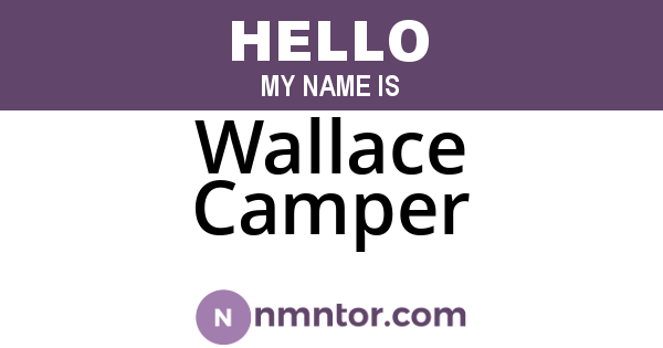 Wallace Camper