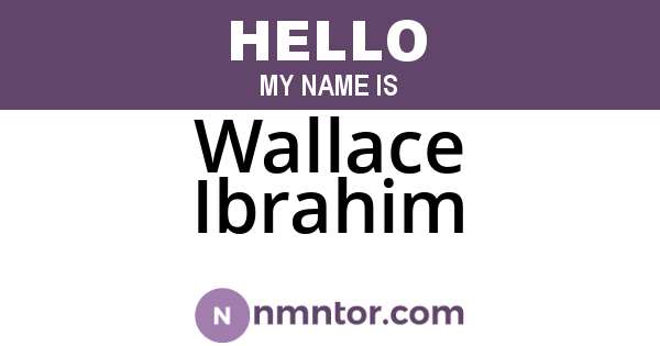 Wallace Ibrahim