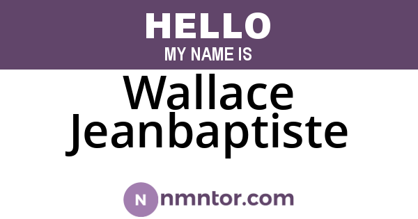 Wallace Jeanbaptiste