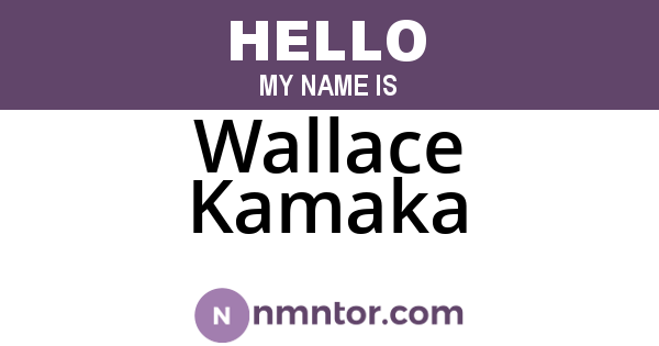 Wallace Kamaka