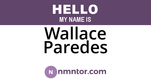 Wallace Paredes