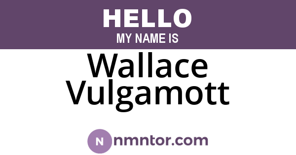 Wallace Vulgamott