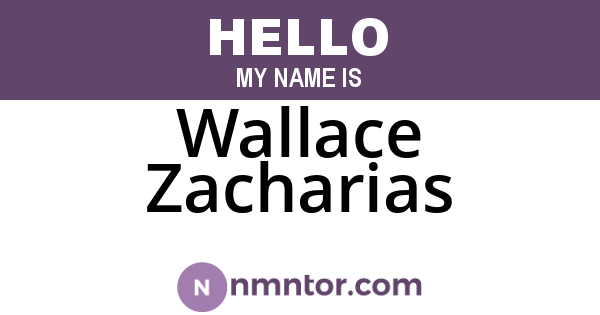 Wallace Zacharias