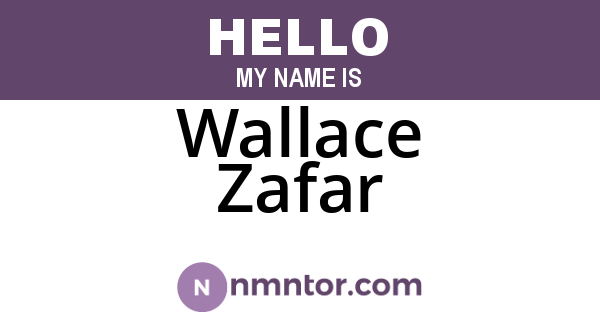 Wallace Zafar