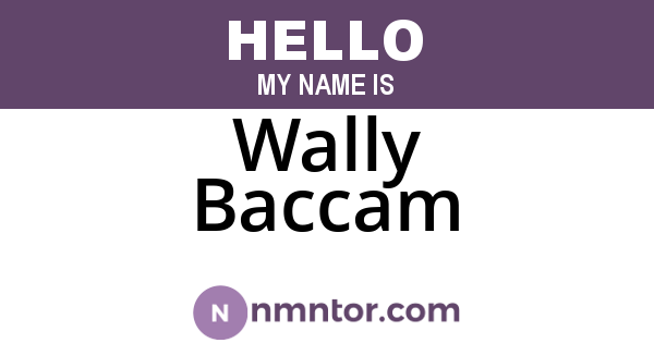 Wally Baccam