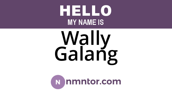 Wally Galang