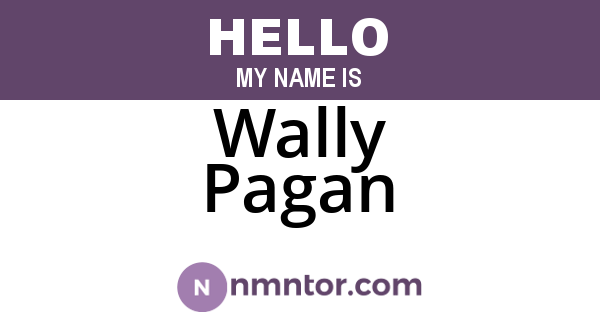 Wally Pagan