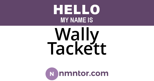 Wally Tackett
