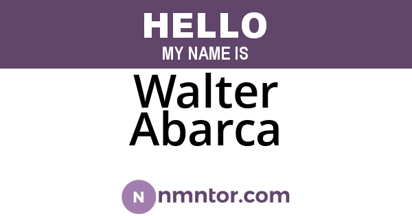 Walter Abarca