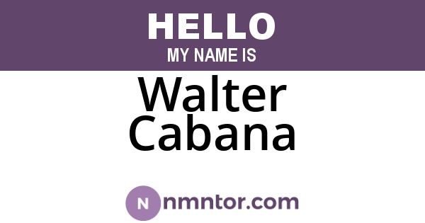 Walter Cabana