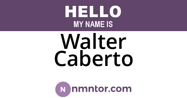 Walter Caberto