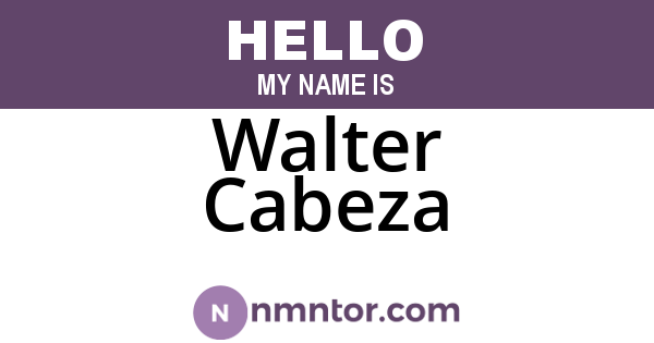 Walter Cabeza