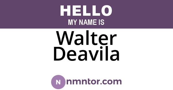 Walter Deavila