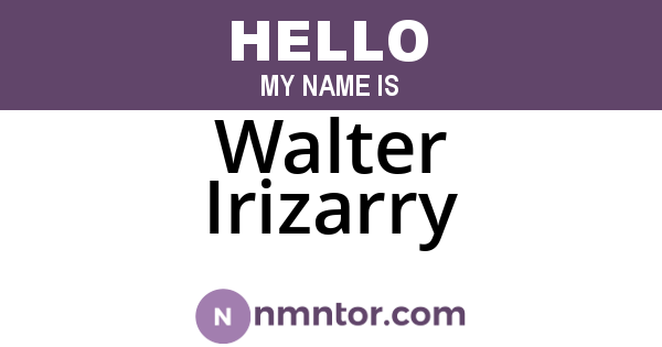 Walter Irizarry