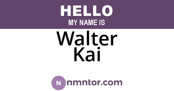 Walter Kai