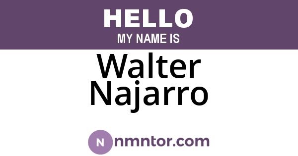 Walter Najarro