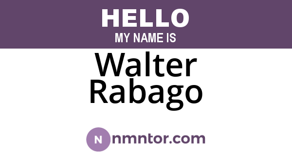 Walter Rabago