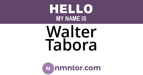 Walter Tabora