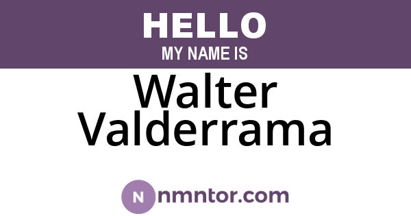 Walter Valderrama