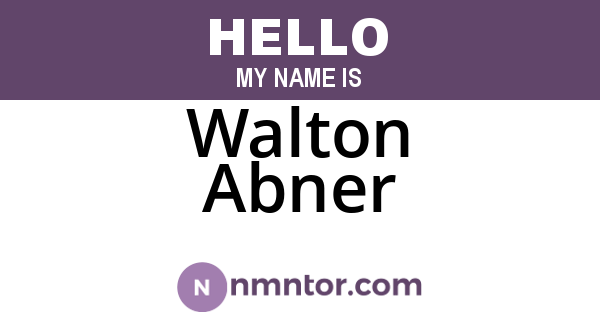 Walton Abner