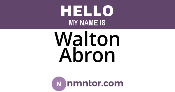 Walton Abron