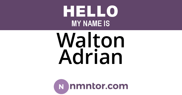 Walton Adrian