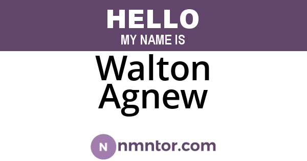 Walton Agnew