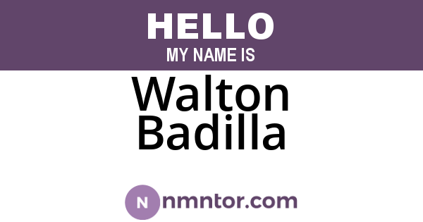 Walton Badilla