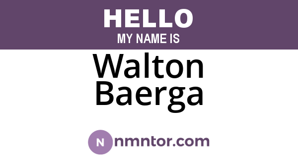 Walton Baerga
