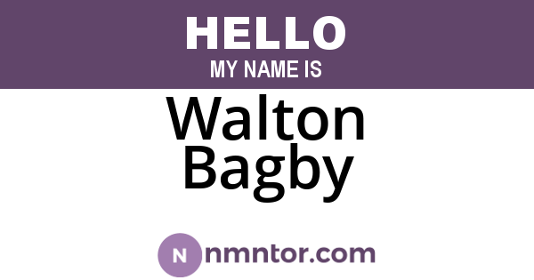 Walton Bagby