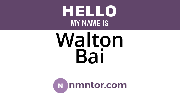 Walton Bai