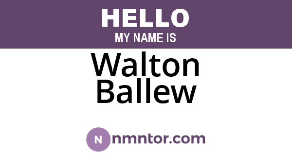 Walton Ballew